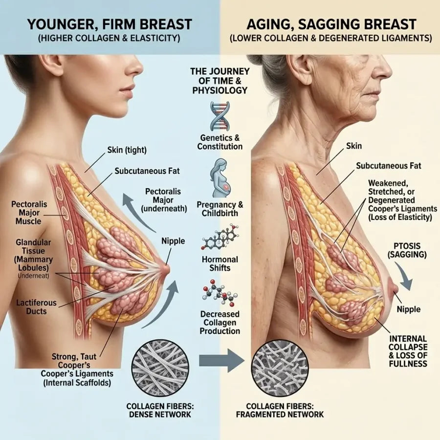 Breast Aging Illustration